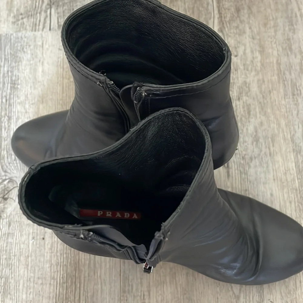 PRADA Boots black leather - Picture 3 of 3